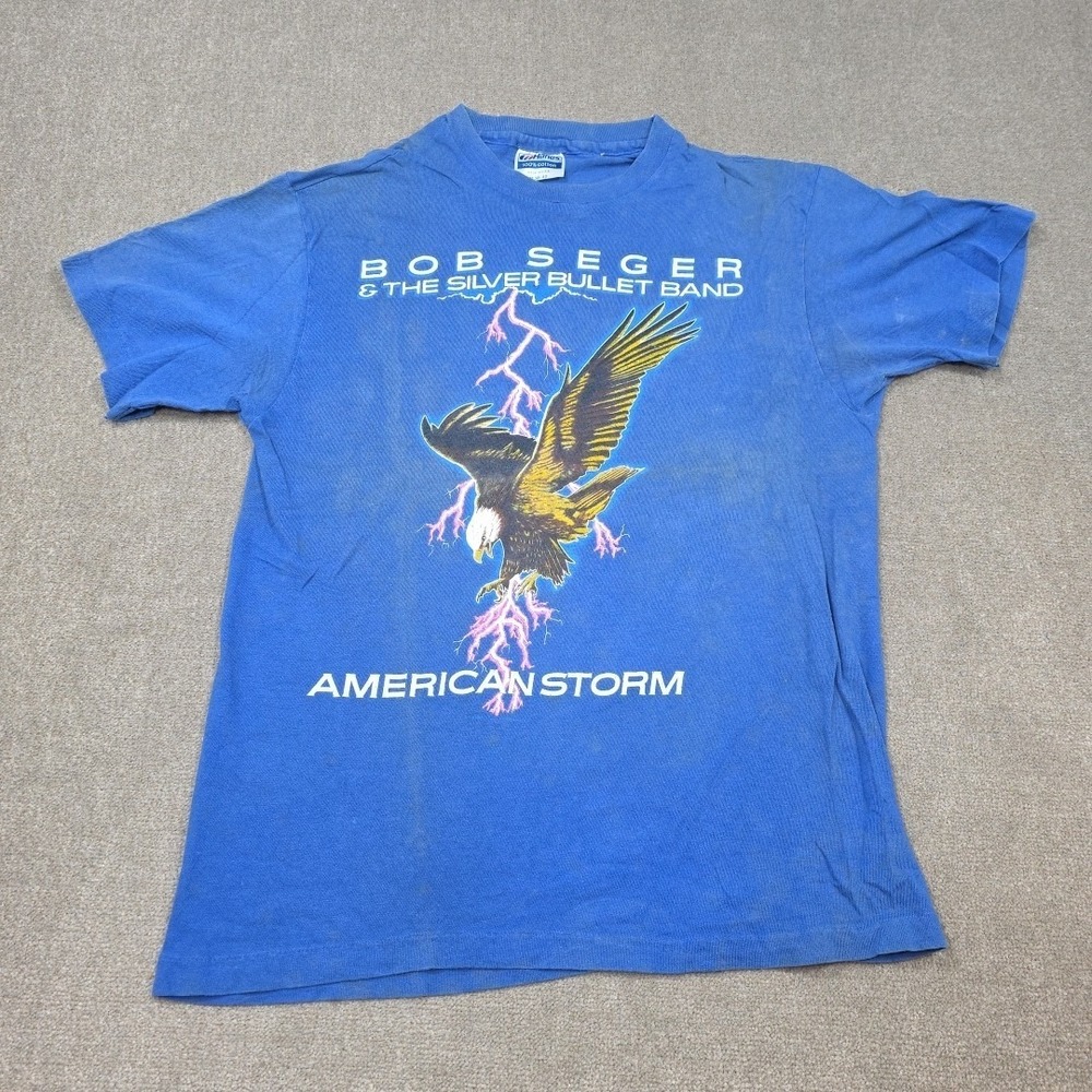VTG Bob Seger T Shirt Fits Small S American Storm SIlver Bullet Band 87 Original